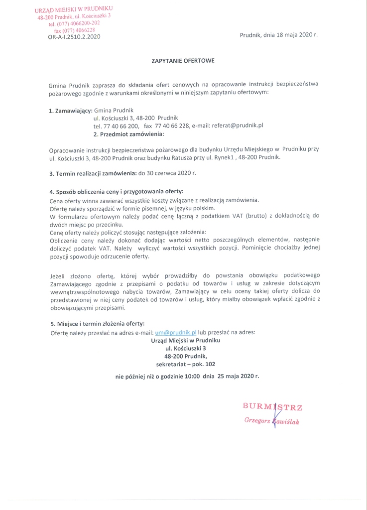 Zapytanie ofertowe Zapytanie ofertowe